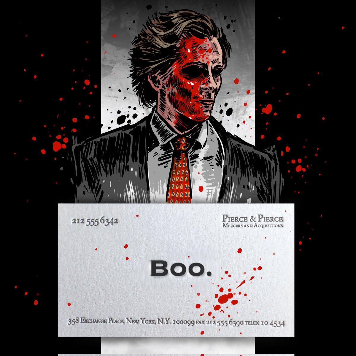 Let's talk Huey Lewis and the News
📽 AMERICAN PSYCHO (2000)
🎲 PSYCHO KILLER
🎲 PERIOD PIECE
🎨 #davidbaldwinart 
#RandomHorror9 #RNGHPN9 #randomnumbergeneratorhorrorpodcastno9 #americanpsycho