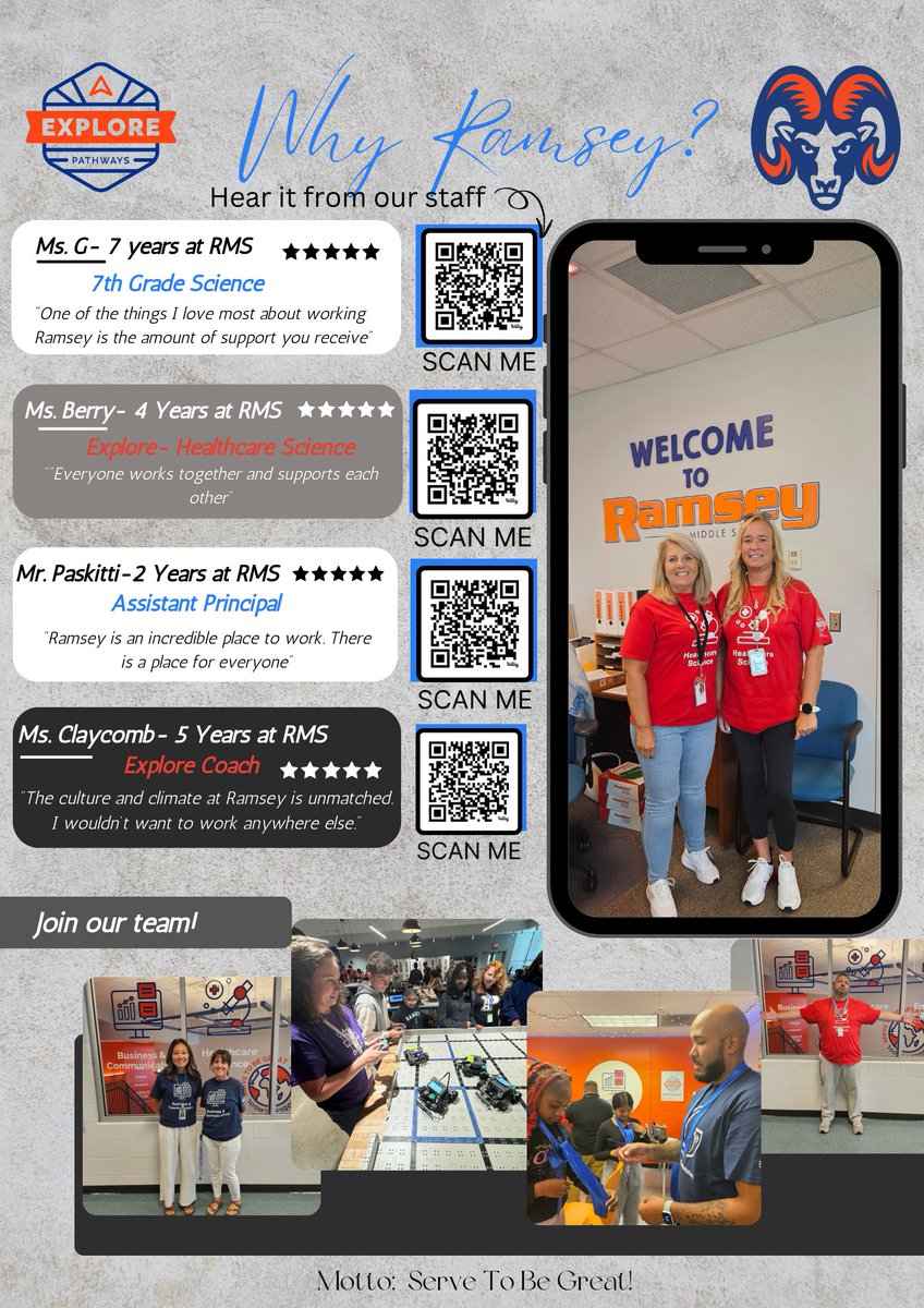 Explore Ramsey (@exploreramsey) on Twitter photo We had a great turn out to our Teacher Open House! If you missed it, and are wondering "Why Ramsey" check out our interactive flyer and hear from teachers who have made Ramsey their home for several years. <a href="/RamseyMS_JCPS/">Ramsey Middle School</a>
canva.com/design/DAGgUDB… We had a great turn out to our Teacher Open House! If you missed it, and are wondering "Why Ramsey" check out our interactive flyer and hear from teachers who have made Ramsey their home for several years. <a href="/RamseyMS_JCPS/">Ramsey Middle School</a>
canva.com/design/DAGgUDB…