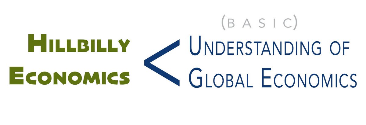 boxform's tweet image. Hillbilly Economics &amp;lt; (Basic) Understanding of Economics
#TrumpisaNationalDisgrace 
#trumpisanidiot
#pouringmoneydownthedrain
#trumpsux