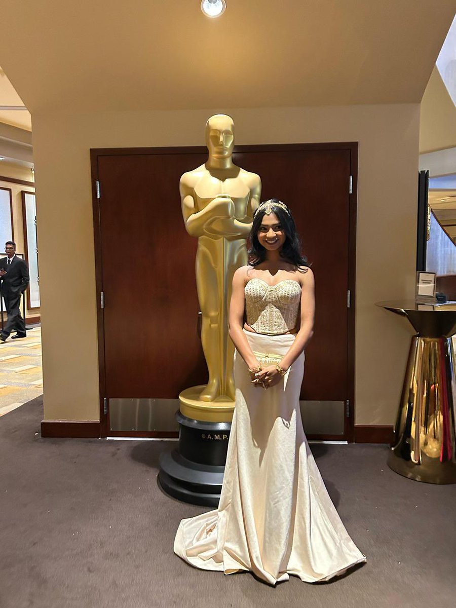 BollyTellyBuzz's tweet image. #AnanyaShanbhag attended #Oscars2025 to cheer for her movie #Anuja ♥️