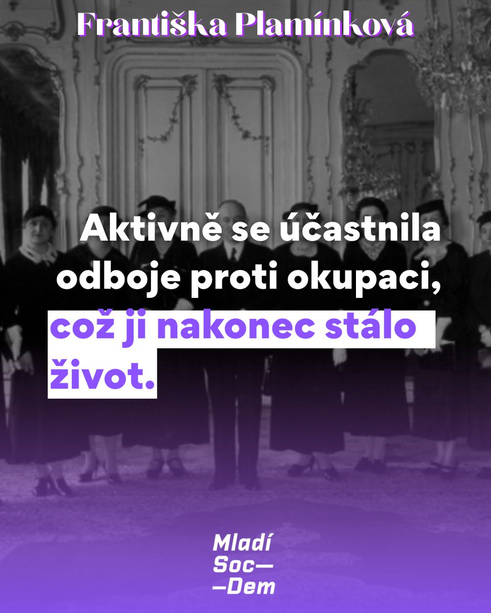 Nebála se bojovat za práva žen ani čelit fašismu.

Františka Plamínková, významná česká feministka, novinářka a socialistka, která celý život zasvětila boji za rovnost žen a mužů. 🌹
