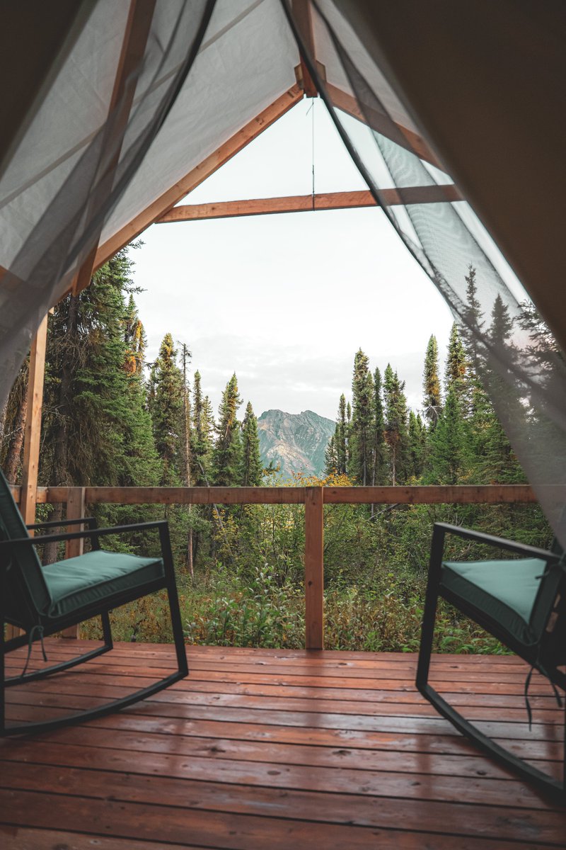NextLevelAlaska's tweet image. Mountain Views from Alpenglow Luxury Camping