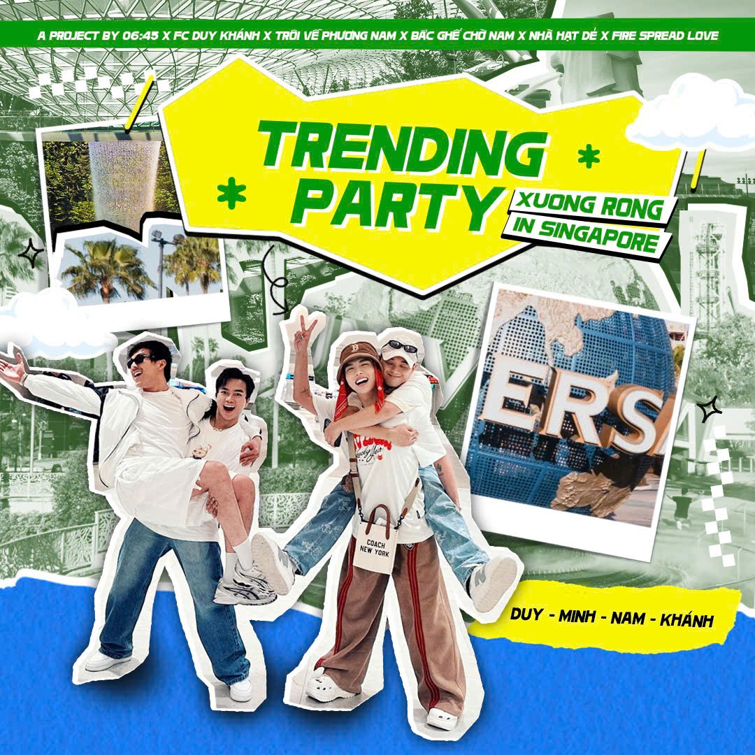 Chào mừng các Khách iu đến nhà Trôi,

Sẵn sàng bung lụa cho TRENDING PARTY FOR BÙI CÔNG NAM &amp; XƯƠNG RỒNG IN SINGAPORE chưa Khách iu ơi?

⏳️ 20h - 21h (5/3 - 7/3/2025)
📖 Sẽ đăng tải hướng dẫn vào ngày mai

App X trong tay, chạy số liệu cho Bùi Công Nam ngay 💛🔥