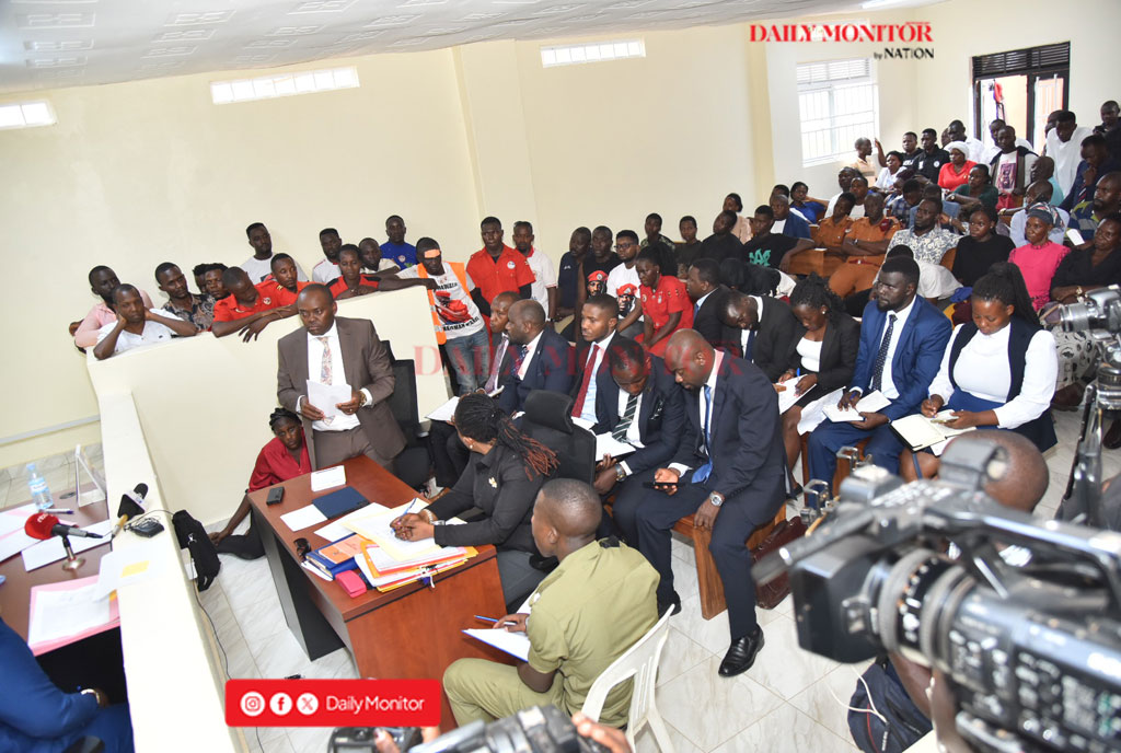 PHOTOS: 34 opposition National Unity Platform (NUP) party supporters, including MPs Derrick Nyeko and Muwada Nkunyingi, have appeared before Kanyanya Magistrates Court, where they were mostly charged with common nuisance and malicious damage to property.

The accused, who pleaded