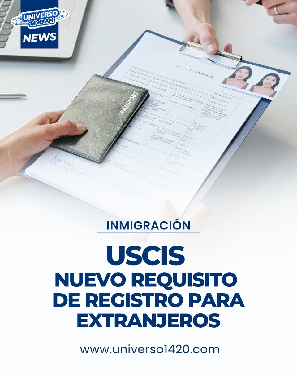 USCIS ha implementado un nuevo requisito de registro 📄 para ciertos extranjeros que permanezcan en el país más de 30 días. Si tienes 14 años o más y no fuiste registrado al obtener tu visa, deberás completar este proceso en línea.
#universo1420 #radio #westpalmbeach #florida