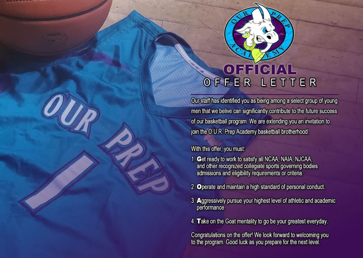Blessed to receive a offer from <a href="/OURPrepAcademy/">O.U.R. Prep Academy</a>  <a href="/KevinMoses38/">Kevin Moses LLC</a> <a href="/JucoOffers/">Juco Offers</a> <a href="/COREYCREIGHTO/">corey creighton</a> 
<a href="/nxt1sports/">NXT 1</a> <a href="/NextUpRecruits/">NextUpRecruits</a>