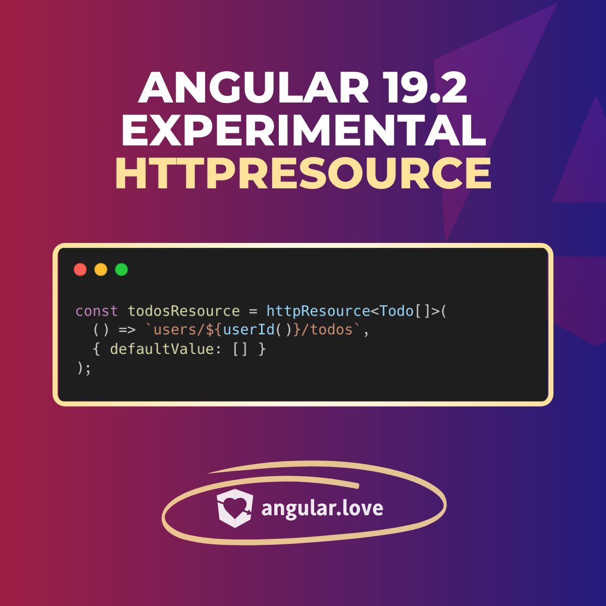 AngularLovePL's tweet image. Angular 19.2.0 introduces experimental httpResource, making HTTP requests more dynamic than ever!⚡
Built on resource() from #Angular19, httpResource lets you declare dependencies on HTTP endpoints. It extends WritableResource with additional HTTP metadata fields like status,…