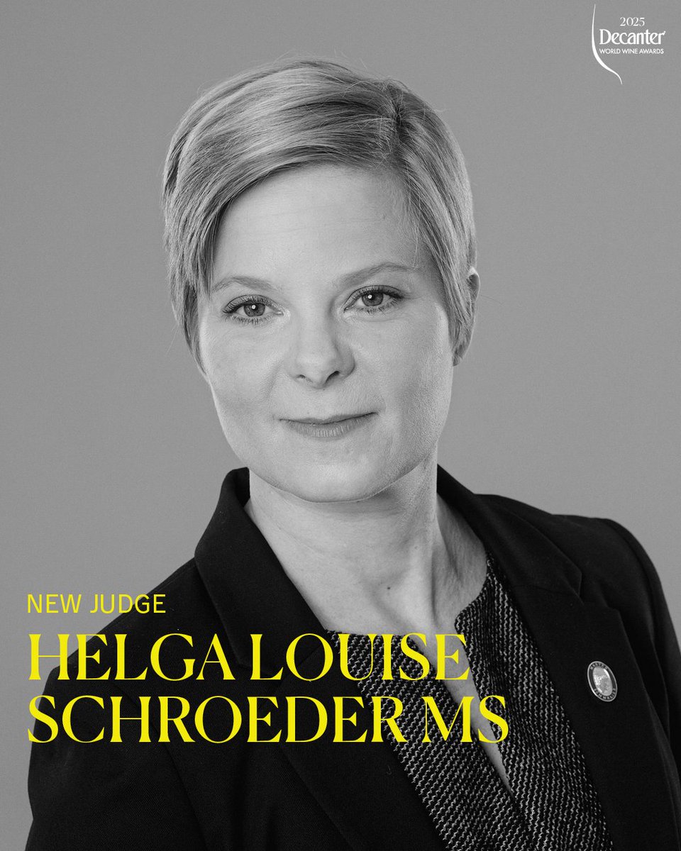 New judge alert 🚨 We are thrilled to welcome Helga Louise Schroeder MS, Germany's first female Master Sommelier!

Currently the head of purchasing at Alpina Wein GmbH + Co KG Schroeder brings years of expertise and deep industry knowledge to the panel... decanter-awards.visitlink.me/dKANlO