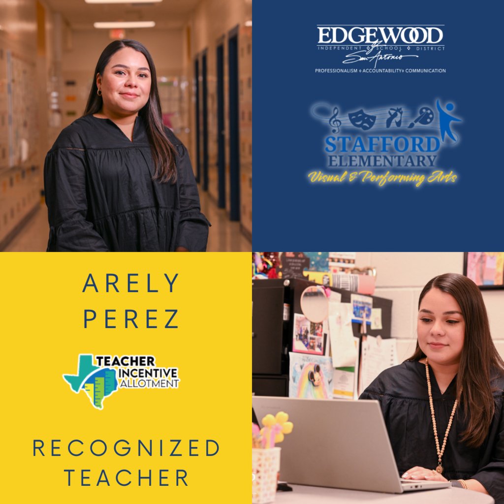 🎉 Join us as we celebrate Ms. Perez and Ms. Avila for earning Teacher Incentive Allotment (TIA) designations! This well-deserved recognition lasts for five years and highlights their outstanding performance in the classroom. #EdgewoodProud