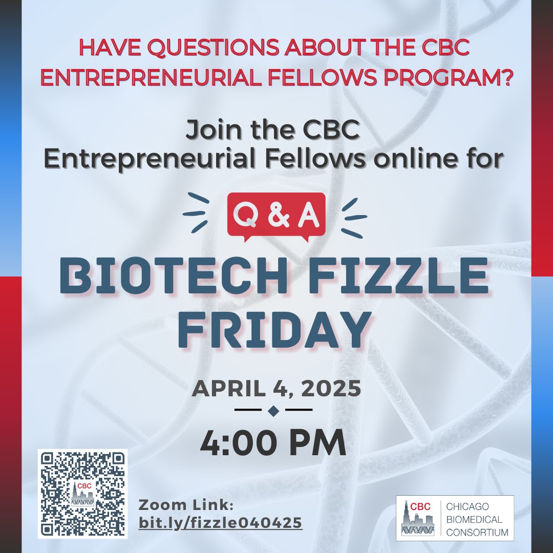 🌟 Curious about life as a CBC Fellow? At our next Fizzle Friday, you'll hear firsthand experiences #Fand learn why this program could be the next step in your biomedical innovation journey.

🗓️ Date: April 4 | ⏰ Time: 4 PM

➡️ Register now: bit.ly/fizzle041924