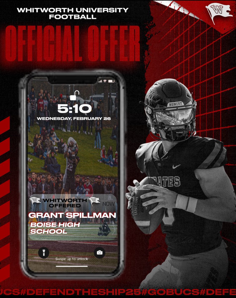 Grant Spillman (@grantspillman) on Twitter photo Grateful to receive an offer to play at <a href="/WhitworthFB/">Whitworth FB</a>, Huge thanks to <a href="/coachsandberg/">Rod Sandberg</a> for believing in me!
<a href="/IdahoRecruitHub/">Idaho Recruit Hub</a> <a href="/joelgclark/">Joel Clark</a> Grateful to receive an offer to play at <a href="/WhitworthFB/">Whitworth FB</a>, Huge thanks to <a href="/coachsandberg/">Rod Sandberg</a> for believing in me!
<a href="/IdahoRecruitHub/">Idaho Recruit Hub</a> <a href="/joelgclark/">Joel Clark</a>
