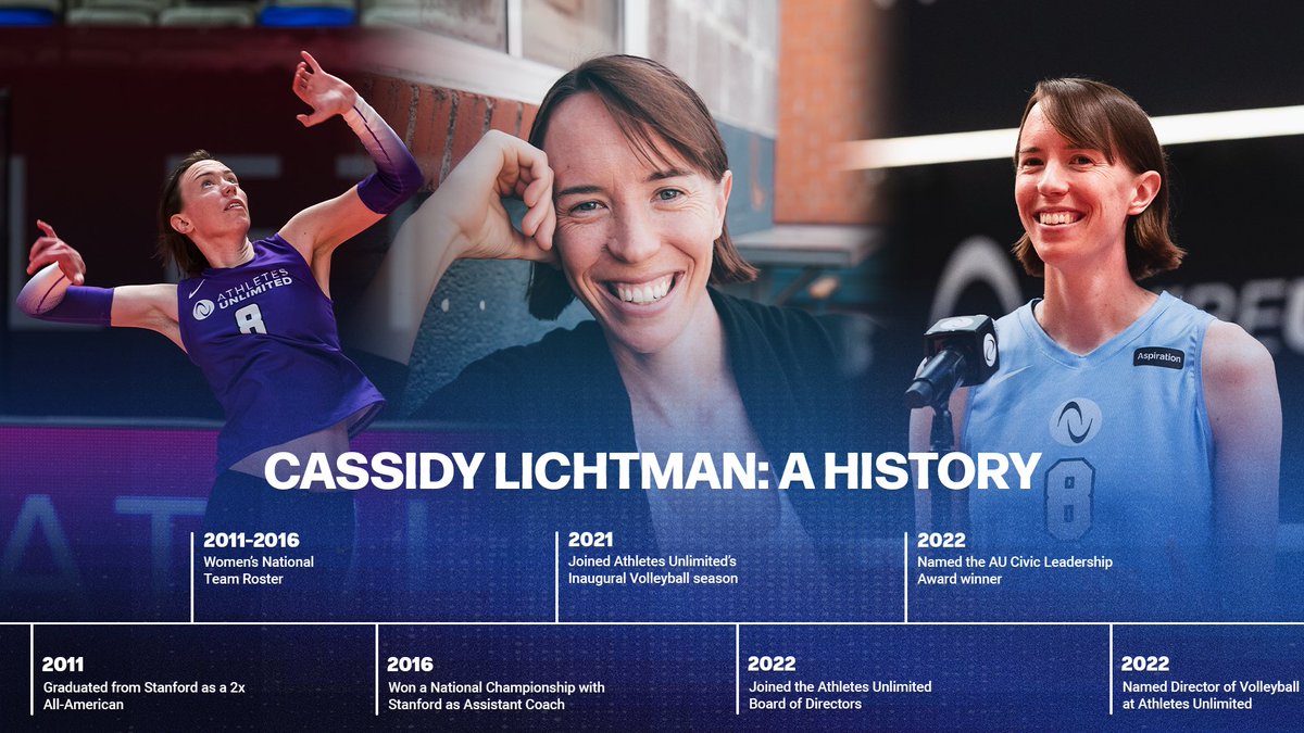 Athletes Unlimited (@auprosports) on Twitter photo Get you a leader like <a href="/CassidyLichtman/">Cassidy Lichtman</a>
Cassidy Lichtman’s impact on Athletes Unlimited Pro Volleyball goes way beyond the court. She is shaping the game, empowering athletes, and inspiring the future.
#WomensHistoryMonth | #BeUnlimited Get you a leader like <a href="/CassidyLichtman/">Cassidy Lichtman</a>
Cassidy Lichtman’s impact on Athletes Unlimited Pro Volleyball goes way beyond the court. She is shaping the game, empowering athletes, and inspiring the future.
#WomensHistoryMonth | #BeUnlimited