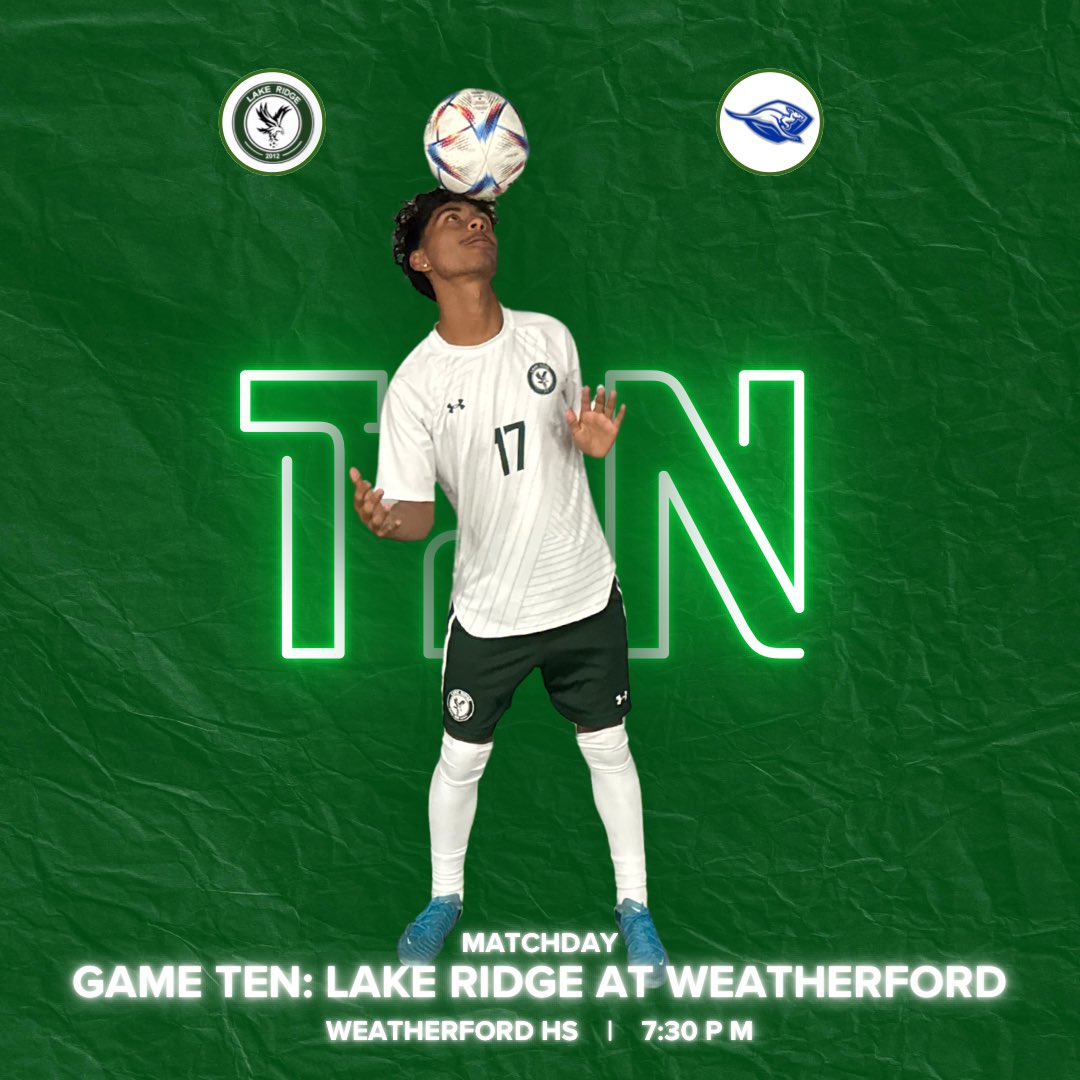 Lake Ridge Soccer (@lakeridgesoccer) on Twitter photo District Game #10
π Weatherford
π 3.4.25
ποΈ Kangaroo Stadium
β±οΈ JV2 - 4:30pm | JV1 - 6pm | V - 7:30pm
ποΈ weatherfordisdkangaroos.com/HTtickets
<a href="/MISDathletics/">MISD Athletics Dept.</a> <a href="/alltheway30/">Ashley Alloway</a> District Game #10
π Weatherford
π 3.4.25
ποΈ Kangaroo Stadium
β±οΈ JV2 - 4:30pm | JV1 - 6pm | V - 7:30pm
ποΈ weatherfordisdkangaroos.com/HTtickets
<a href="/MISDathletics/">MISD Athletics Dept.</a> <a href="/alltheway30/">Ashley Alloway</a>