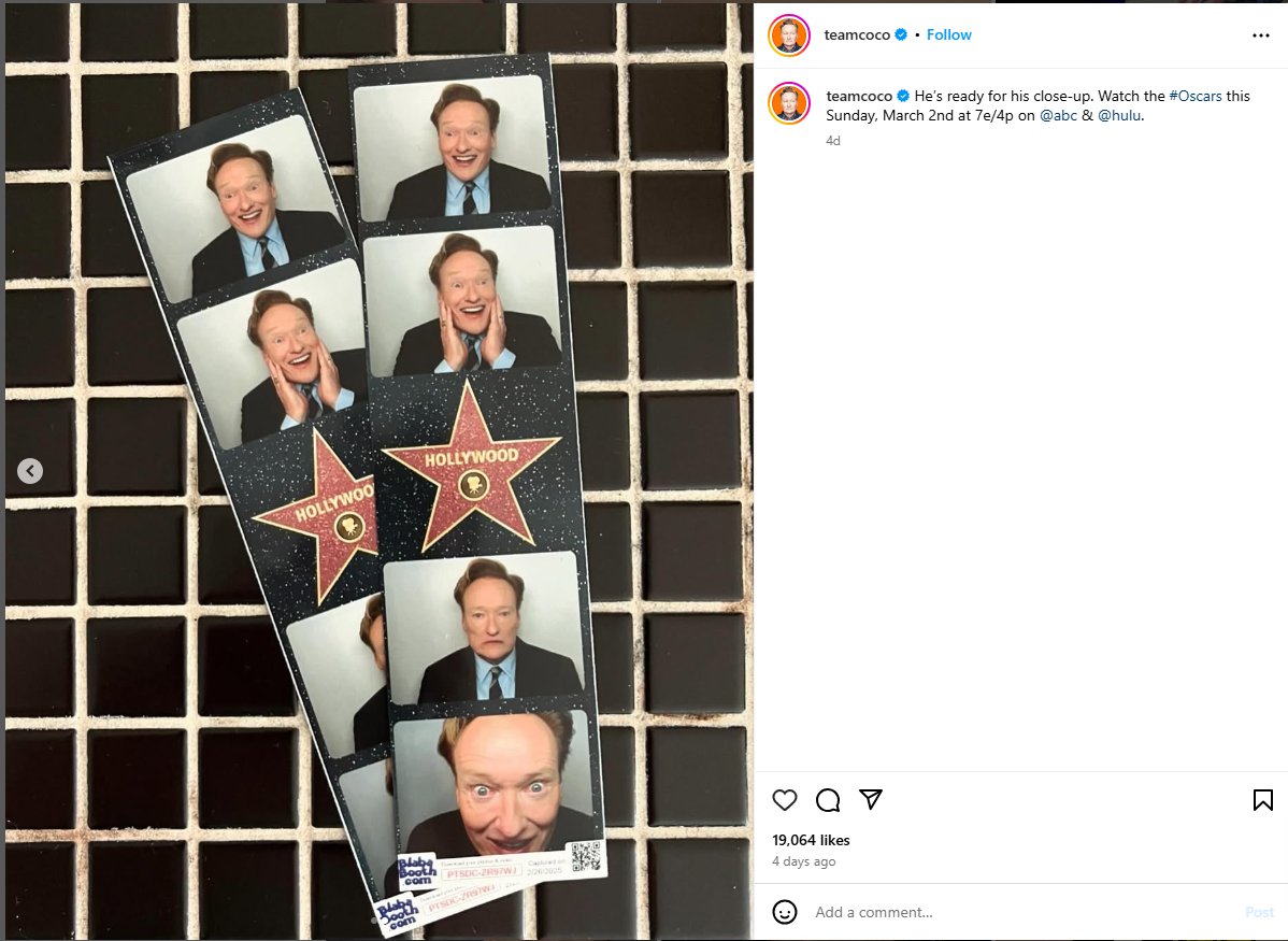 InnovativeFOTO's tweet photo. Lights! Camera! Action!

The Oscars know how to party! Let us create an opportunity for YOUR business to SHINE! 

#teamcoco #Oscars2025 #Conan #photobooth #BlabaBooth https://t.co/v5tLo5I0F4
