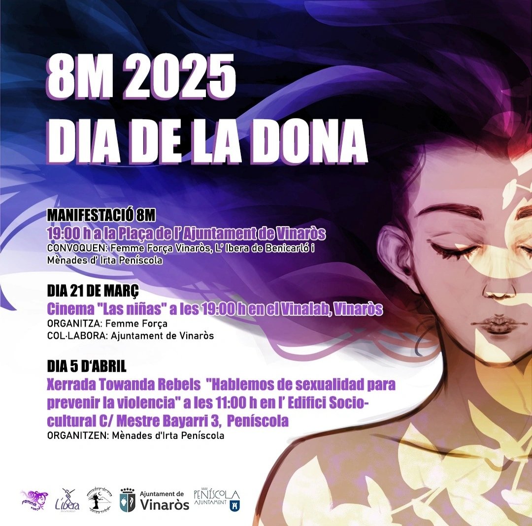 Tras los graves incidentes acaecidos en el Carnaval de Vinaròs os convocamos con más fuerza si cabe a asistir a la manifestación feminista comarcal el próximo sábado porque sigue siendo muy necesaria por desgracia. +
