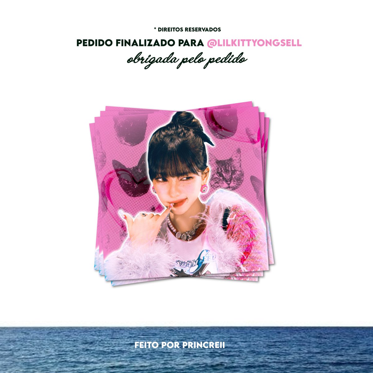 princreii's tweet image. duplinha combinando! thank you card + adesivo