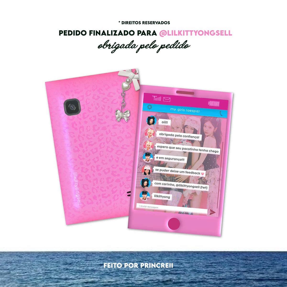 princreii's tweet image. duplinha combinando! thank you card + adesivo