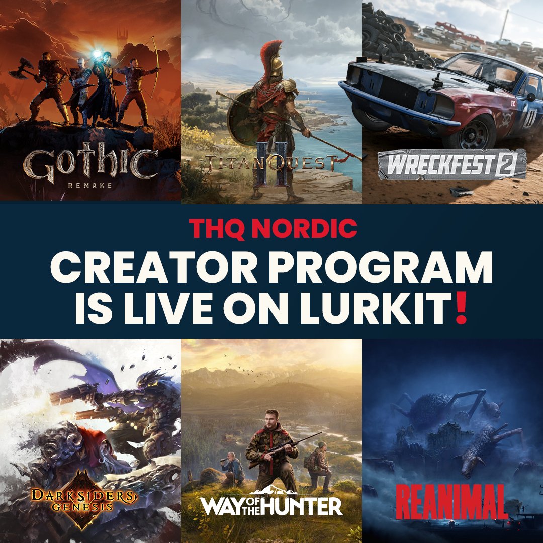 Lurkit (@lurkitcom) on Twitter photo The THQ Nordic Creator Portal is now live on Lurkit!
Gain access to exclusive Perks, Missions & Rewards, and connect with the wonderful team over at <a href="/THQNordic/">THQ Nordic</a>! #THQNCreatorPortal
Apply here:
🔗 creators.thqnordic.com The THQ Nordic Creator Portal is now live on Lurkit!
Gain access to exclusive Perks, Missions & Rewards, and connect with the wonderful team over at <a href="/THQNordic/">THQ Nordic</a>! #THQNCreatorPortal
Apply here:
🔗 creators.thqnordic.com