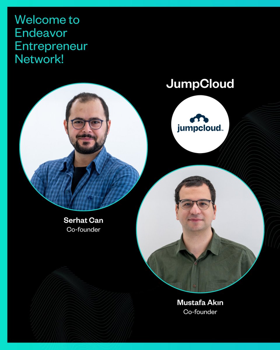 Endeavor Türkiye (@endeavor_turkey) on Twitter photo Serhat Can ve Mustafa Akın, <a href="/JumpCloud/">JumpCloud</a> Kurucu Ortakları olarak Endeavor Girişimci Ağı’na katıldı!
JumpCloud, Endeavor Colorado tarafından 2022'de seçilen bir Endeavor Outlier girişimi.
<a href="/srhtcn/">Serhat Can</a> ve <a href="/mustafaakin/">Mustafa Akın</a> 'ı tebrik ediyor, aramıza hoşgeldiniz diyoruz! Serhat Can ve Mustafa Akın, <a href="/JumpCloud/">JumpCloud</a> Kurucu Ortakları olarak Endeavor Girişimci Ağı’na katıldı!
JumpCloud, Endeavor Colorado tarafından 2022'de seçilen bir Endeavor Outlier girişimi.
<a href="/srhtcn/">Serhat Can</a> ve <a href="/mustafaakin/">Mustafa Akın</a> 'ı tebrik ediyor, aramıza hoşgeldiniz diyoruz!