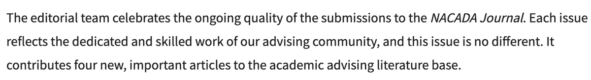 NACADA Journal tweet media