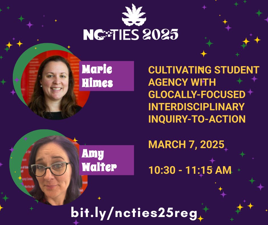 Marie Himes (@mhimes_ncsu) on Twitter photo Are you headed to #NCTIES25? If so, <a href="/Drinkofwalter/">Amy Walter</a> , my <a href="/FridayInstitute/">Friday Institute</a> colleague, and I would love for you to join us at our Friday, March 7th session "Cultivating Student Agency with Glocally-Focused Interdisciplinary Inquiry-to-Action." Hope to see you there! #PBIGlobal Are you headed to #NCTIES25? If so, <a href="/Drinkofwalter/">Amy Walter</a> , my <a href="/FridayInstitute/">Friday Institute</a> colleague, and I would love for you to join us at our Friday, March 7th session "Cultivating Student Agency with Glocally-Focused Interdisciplinary Inquiry-to-Action." Hope to see you there! #PBIGlobal