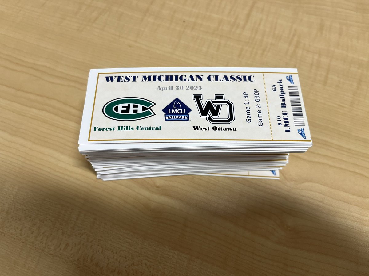 West Ottawa Baseball (@wo__baseball) on Twitter photo West Ottawa ⚾️ will be playing their first ever game at LMCU Ballpark in Rockford where the Whitecaps play! The DH will take place on Wed., April 30 at 4:00 & 6:30. Tickets are $10, so email Coach Sean Bateman at batemans@westottawa.net to arrange payment and pickup. Go WO! 🖤 West Ottawa ⚾️ will be playing their first ever game at LMCU Ballpark in Rockford where the Whitecaps play! The DH will take place on Wed., April 30 at 4:00 & 6:30. Tickets are $10, so email Coach Sean Bateman at batemans@westottawa.net to arrange payment and pickup. Go WO! 🖤