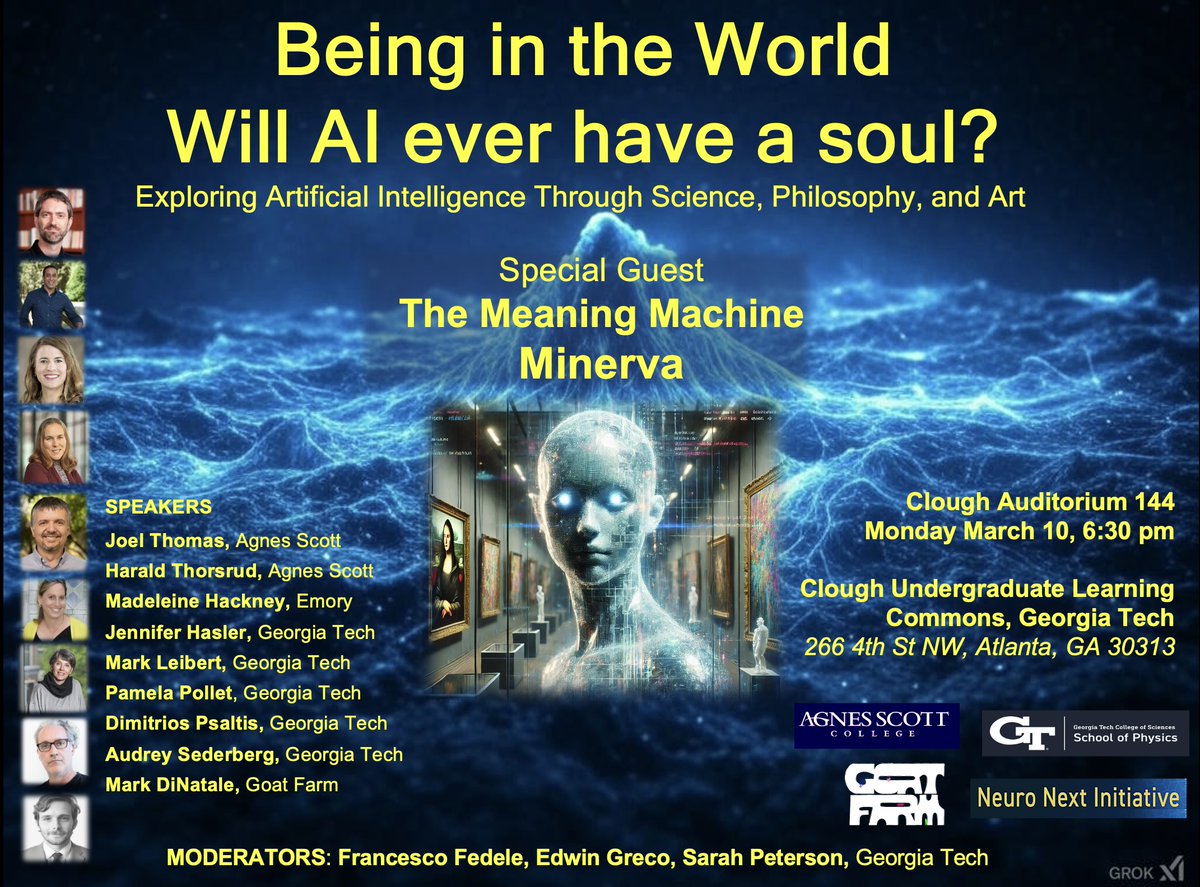 The School of Physics is gearing up to host a fascinating panel discussion including an AI agent. Check out the attached flyer for details!