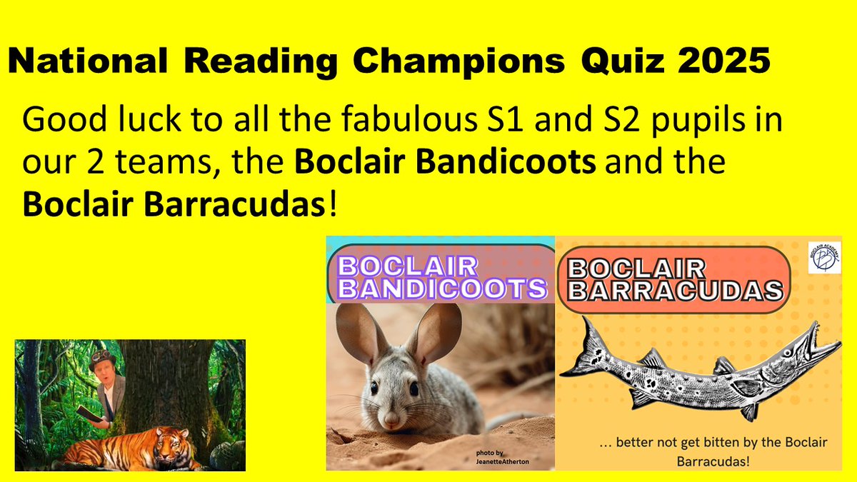 Librarian at @Boclair Academy (@tracitdavtwit) on Twitter photo At <a href="/BoclairAcademy/">Boclair Academy</a> we know when young people enjoy reading, their learning, and wellbeing benefit That's why we are taking part in the <a href="/Literacy_Trust/">National Literacy Trust</a> reading champs quiz tomorrow. TIA to <a href="/BearsdenLibrary/">Bearsden Academy Library</a> for hosting! #GrowAGenerationOfReaders <a href="/scottishbktrust/">Scottish Book Trust</a> @mrdilypresents At <a href="/BoclairAcademy/">Boclair Academy</a> we know when young people enjoy reading, their learning, and wellbeing benefit That's why we are taking part in the <a href="/Literacy_Trust/">National Literacy Trust</a> reading champs quiz tomorrow. TIA to <a href="/BearsdenLibrary/">Bearsden Academy Library</a> for hosting! #GrowAGenerationOfReaders <a href="/scottishbktrust/">Scottish Book Trust</a> @mrdilypresents