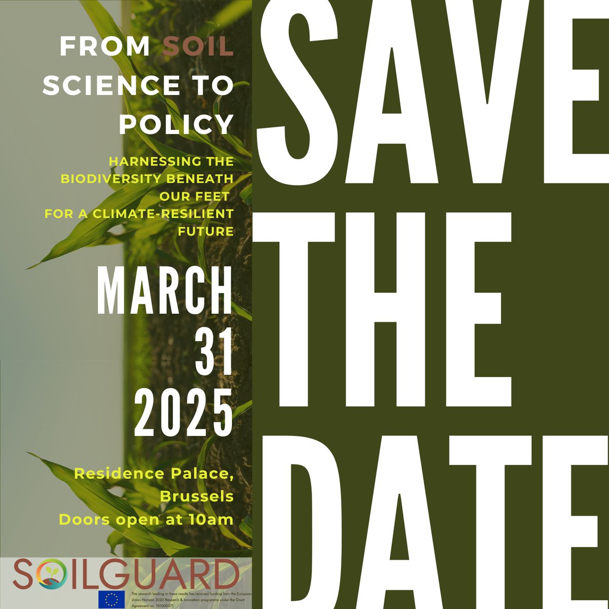 📢27 DAYS TO GO!
The Must Attend Soil Event of the Year! 
Ready to be part of a game-changing conversation on how soil biodiversity can shape a climate-resilient future?
Join SOILGUARD's final event.
Read more &amp; Register: bit.ly/4hbDmPI
#Soilbiodiversity #Climatechange