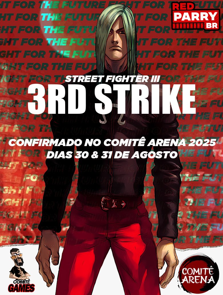 LC.3rd (@lc_system_) on Twitter photo ESTÁ CONFIRMADO! Side tournament de 3rd Strike no Comitê Arena 2025 em São Paulo SP!
E como no ano passado, teremos premiação para o 1°, 2° e 3° lugar!
Para inscrição no startgg, aguardamos demais info do <a href="/comitegames/">comitegamesoficial</a>.
Obrigado rpbr👊 ESTÁ CONFIRMADO! Side tournament de 3rd Strike no Comitê Arena 2025 em São Paulo SP!
E como no ano passado, teremos premiação para o 1°, 2° e 3° lugar!
Para inscrição no startgg, aguardamos demais info do <a href="/comitegames/">comitegamesoficial</a>.
Obrigado rpbr👊