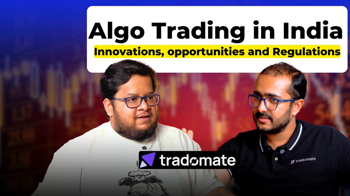tradomateOne's tweet photo. Unlock the Future of Trading! Discover the exciting world of Algo Trading in India!
Tune in to the latest episode of "Beyond the Ticker" Check it out at : https://t.co/fQVAuDusDI
#algoTrading #stockmarket #TradingPodcast #BeyongTheTicker #Tradomate #TradeIntelligently https://t.co/KAWOSbrfmK