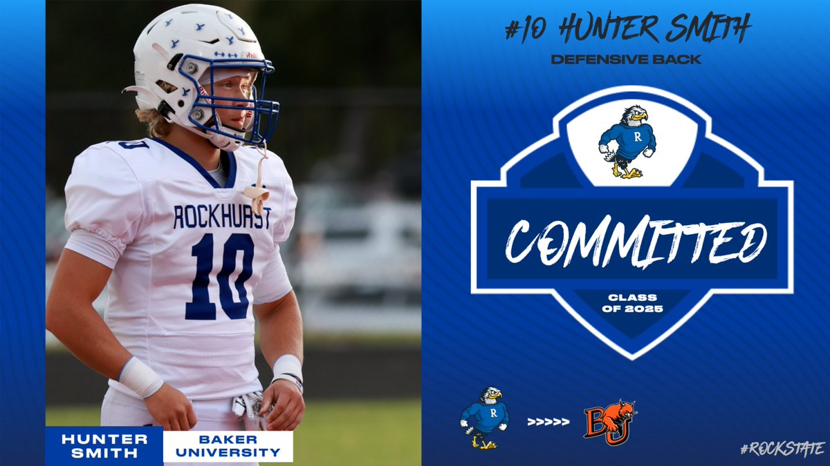 Rockhurst HS Athletics (@gohawklets) on Twitter photo Congrats to Hunter Smith '25 who has committed to continuing his academic & athletic career at Baker University!
Hunter was a <a href="/RockhurstFB/">Rockhurst Hawklets Football</a> DB and special teams contributor, and part of a deep secondary that allowed <150 pass yards per game & just 12 passing TDs all year.
(1/2) Congrats to Hunter Smith '25 who has committed to continuing his academic & athletic career at Baker University!
Hunter was a <a href="/RockhurstFB/">Rockhurst Hawklets Football</a> DB and special teams contributor, and part of a deep secondary that allowed <150 pass yards per game & just 12 passing TDs all year.
(1/2)