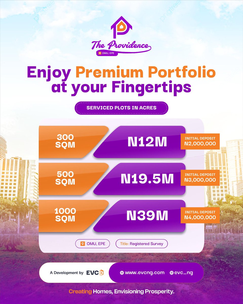 _mhedey's tweet photo. THE PROVIDENCE OMU -EPE is a stone throw from the Dangote constructed concrete paved road leading to ljebu Ode of Ogun state.
Grab this deal with all your 10 fingers.
The value will skyrocket.
Send me a DM, NOW!!! 👇🏽
#RealEstate #lagos https://t.co/EE2A0ZONLy