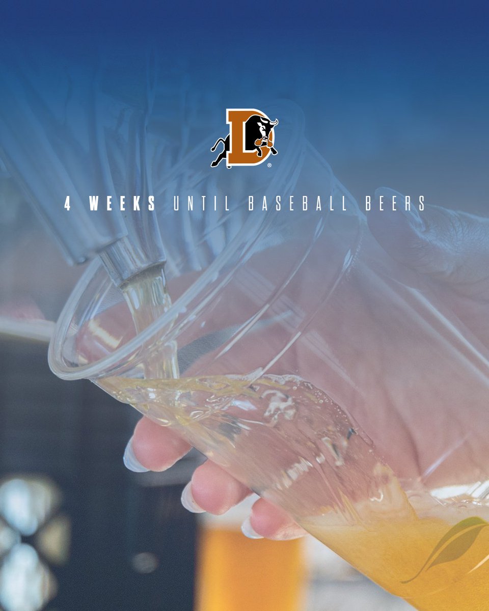 DurhamBulls's tweet photo. Baseball beers are 4 weeks away 🍻 https://t.co/2xwjgKN7XR