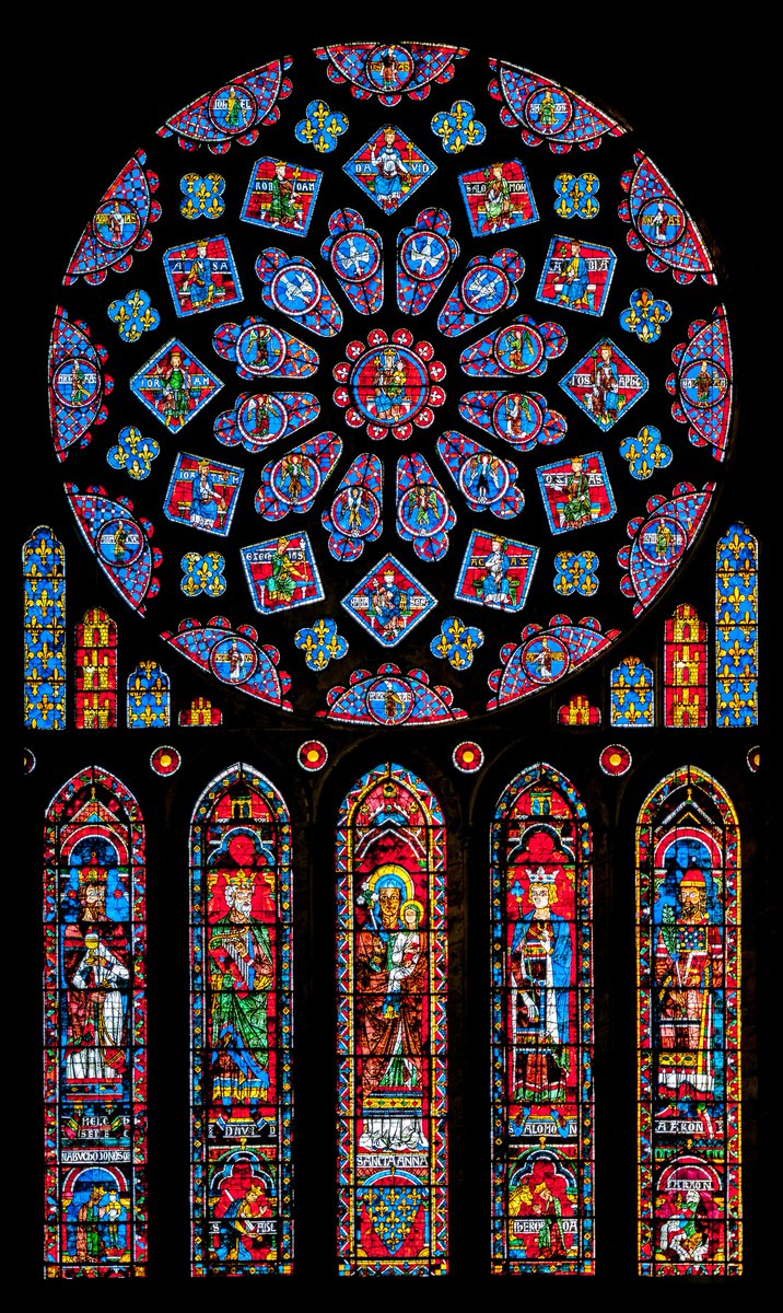 solas_na_greine's tweet image. The North Rose window of the Chartres Cathedral, c.1231