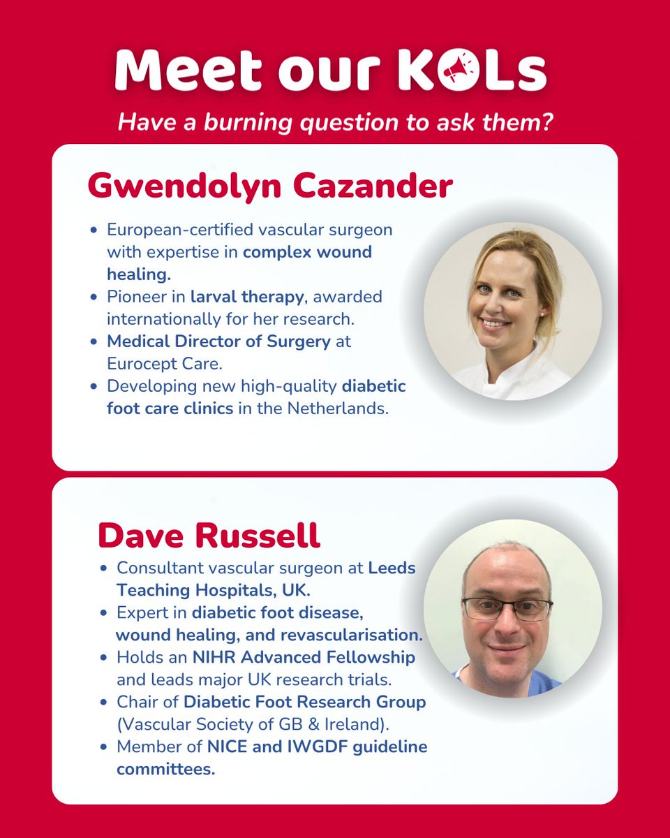 ESVS (@esvsmembership) on Twitter photo 🚨 Got a tricky diabetic foot case? Get expert advice! 🚨
Join us for KOL Forum 6: PAD – Diabetic Foot on 2nd of April, 18:00-19:00 CET 🩺👣
Our top vascular experts – Dr Alberto Settembrini, Prof Dave Russell, Dr <a href="/GwenCazander/">Gwendolyn Cazander</a>, and Prof Luca Dalla Paola, as well as 🚨 Got a tricky diabetic foot case? Get expert advice! 🚨
Join us for KOL Forum 6: PAD – Diabetic Foot on 2nd of April, 18:00-19:00 CET 🩺👣
Our top vascular experts – Dr Alberto Settembrini, Prof Dave Russell, Dr <a href="/GwenCazander/">Gwendolyn Cazander</a>, and Prof Luca Dalla Paola, as well as