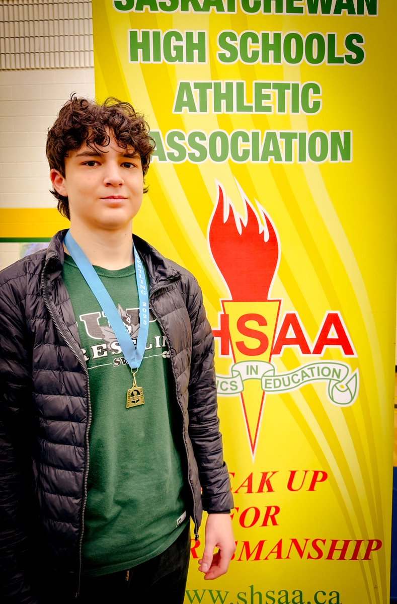 Congratulations to Humboldt's Daniel Meijer (1st, 62kg class) and Strasbourg's De Wet Luus (2nd, 82 kg class) who have advanced from SHSAA Regional Wrestling to the SHSAA Provincial Wrestling Championship this coming weekend! Pictured is Daniel from Humboldt.