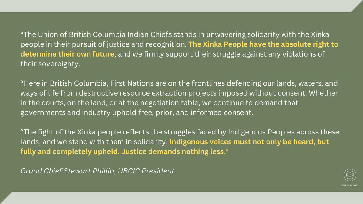 The <a href="/UBCIC/">UBCIC</a> has approved a resolution in solidarity with the <a href="/PAPXIGUA/">PARLAMENTO DEL PUEBLO XINKA</a> and in favour of the Xinka People’s right to self-determination and free, prior and informed consent. 🔗bit.ly/ubcic-xinka  1/3🧵