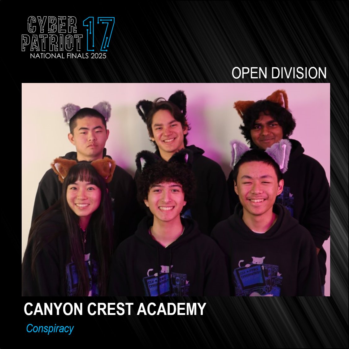 Congratulations to Axios from Loyola Blakefield (Towson, MD) and team Conspiracy from Canyon Crest Academy (San Diego, CA), who will be competing at the CP-17 National Finals later this week. #CP17Finals