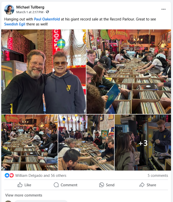 michaeltullberg's tweet photo. @gemmarossss Hey Gemma, my old friend @PaulOakenfold just recently sold off his massive record collection in LA over the weekend. I have MANY pictures &amp; videos if Mixmag is interested. Let me know! https://t.co/4fy7ng4qjd