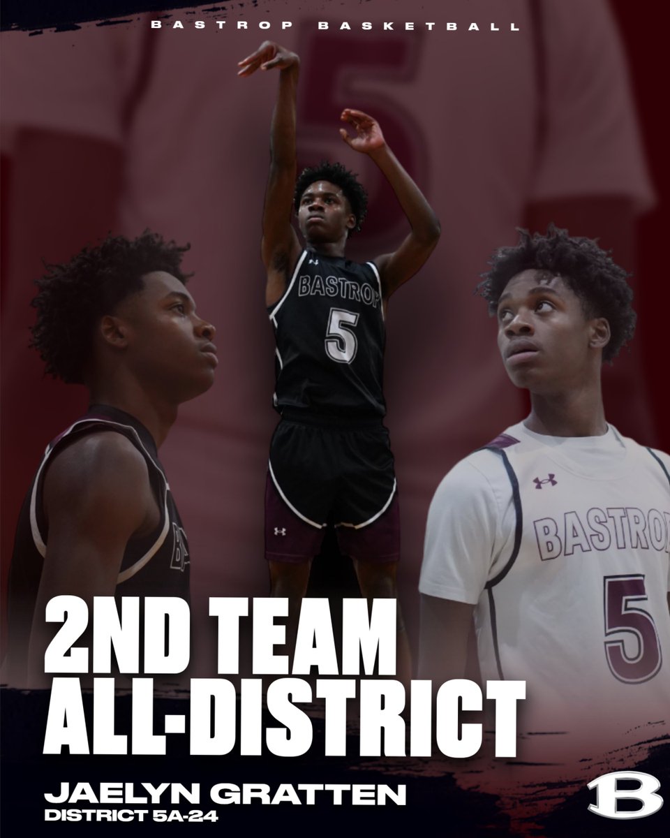 Bastrop Bears Hoops (@bhsbearhoops) on Twitter photo Congrats to our Senior, Jaelyn Gratten (<a href="/jaelynGratten/">Jaelyn Gratten🃏❤️</a> ), for making District 24-5A 2nd Team All-District. With over 750 points scored and countless clutch plays, Jaelyn's legacy is stamped 💯. Hats off J! Job well done.
#SAUCE | #TheBROTHERHOOD Congrats to our Senior, Jaelyn Gratten (<a href="/jaelynGratten/">Jaelyn Gratten🃏❤️</a> ), for making District 24-5A 2nd Team All-District. With over 750 points scored and countless clutch plays, Jaelyn's legacy is stamped 💯. Hats off J! Job well done.
#SAUCE | #TheBROTHERHOOD