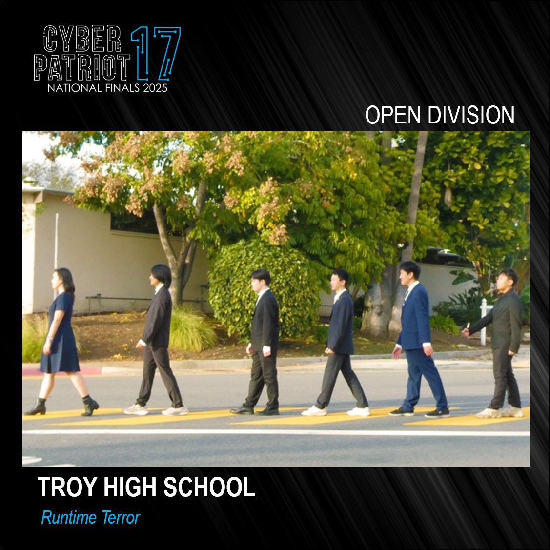 A round of applause for the next two Open Division teams competing at CP-17 National Finals - we have team FNASA from William Lyon Mackenzie Collegiate Institute (North York, ON) and Runtime Terror from Troy High School (Fullerton, CA). #CP17Finals