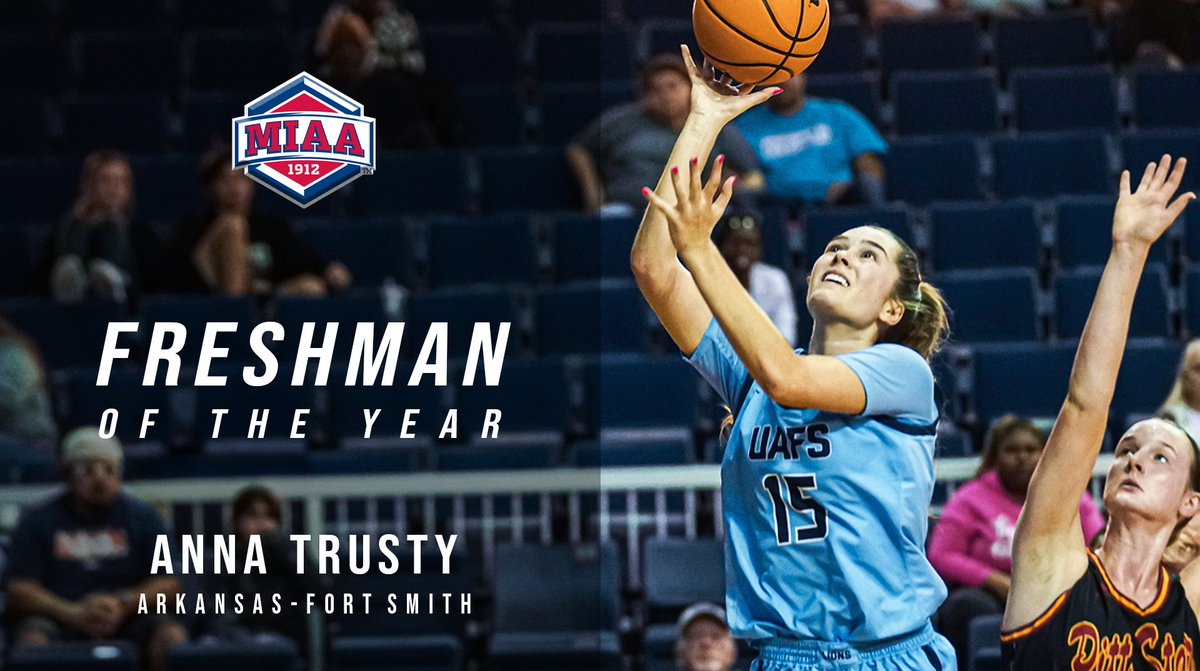 Congratulations to Arkansas-Fort Smith's Anna Trusty on being named the 2024-25 𝑴𝑰𝑨𝑨 𝑭𝑹𝑬𝑺𝑯𝑴𝑨𝑵 𝑶𝑭 𝑻𝑯𝑬 𝒀𝑬𝑨𝑹 🏅⤵️

📰 bit.ly/4hXvlPE
#BringYourAGame