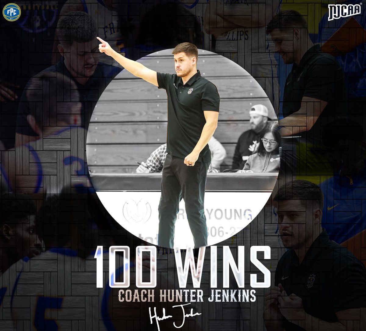 Frank Phillips MBB (@fpc_mbb) on Twitter photo Congrats to <a href="/CoachHJenkins/">Hunter Jenkins</a> picking up career win #100 with last nights 61-50 victory over Western Texas Congrats to <a href="/CoachHJenkins/">Hunter Jenkins</a> picking up career win #100 with last nights 61-50 victory over Western Texas
