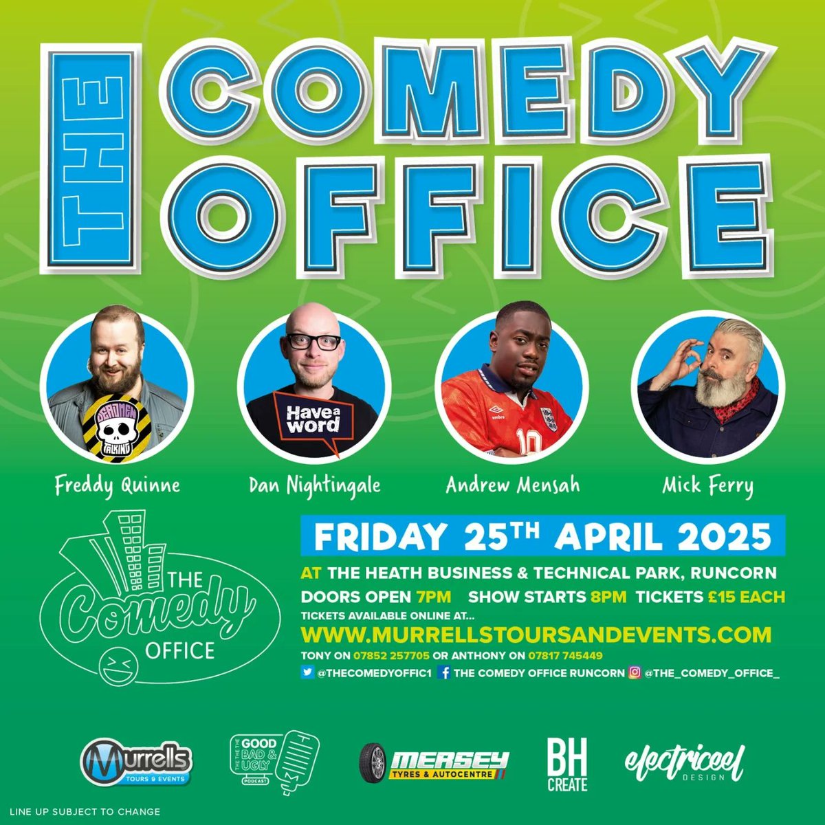 THE COMEDY OFFICE (@thecomedyoffic1) on Twitter photo Fri 25th April We Are Back With A Absolute Rasper Of A Line-up <a href="/FreddyQuinne/">Freddy Quinne</a> <a href="/DanHasAPodcast/">Dan Nightingale</a> <a href="/andrewmensah__/">A.Mensah</a> <a href="/MickFerry/">Mick Ferry</a>
Tkts Here β¬οΈβ¬οΈβ¬οΈβ¬οΈβ¬οΈβ¬οΈβ¬οΈβ¬οΈβ¬οΈ murrellstoursandevents.com Fri 25th April We Are Back With A Absolute Rasper Of A Line-up <a href="/FreddyQuinne/">Freddy Quinne</a> <a href="/DanHasAPodcast/">Dan Nightingale</a> <a href="/andrewmensah__/">A.Mensah</a> <a href="/MickFerry/">Mick Ferry</a>
Tkts Here β¬οΈβ¬οΈβ¬οΈβ¬οΈβ¬οΈβ¬οΈβ¬οΈβ¬οΈβ¬οΈ murrellstoursandevents.com