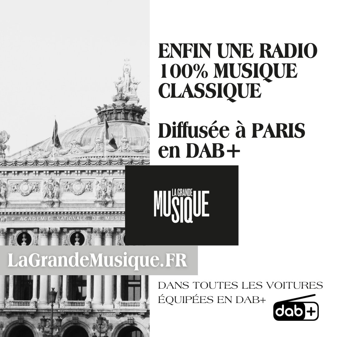 EmmanuelRials's tweet image. LA GRANDE MUSIQUE est désormais diffusée à PARIS. Enfin une radio 100% classique ! 60 ans après France Musique et 40 ans après Radio Classique, la nouvelle radio de musique classique vient de démarrer ses émissions à PARIS avec une fréquence en DAB+, signe de modernité et de…