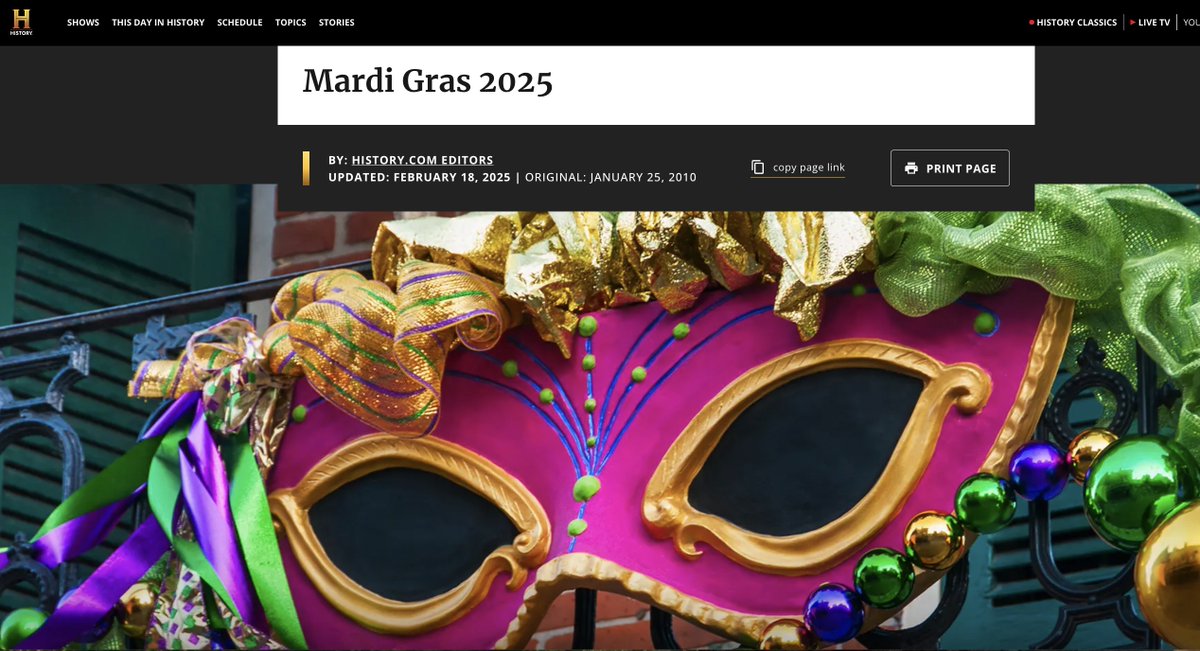 Discover the fascinating and rich history of Mardi Gras! Learn more about its vibrant traditions, cultural significance, and how it has evolved over the years here: ow.ly/w6jv50VajRg #MardiGras #History