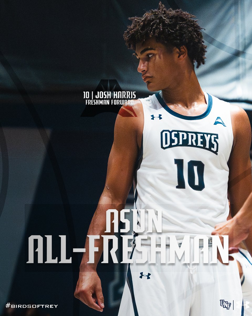 UNF Men's Basketball (@ospreymbb) on Twitter photo Unanimous.
Josh Harris is tabbed a unanimous <a href="/ASUNSports/">Atlantic Sun Conference</a> All-Freshman Team selection!
#BirdsOfTrey x <a href="/Joshharris2024/">Josh Harris</a> Unanimous.
Josh Harris is tabbed a unanimous <a href="/ASUNSports/">Atlantic Sun Conference</a> All-Freshman Team selection!
#BirdsOfTrey x <a href="/Joshharris2024/">Josh Harris</a>