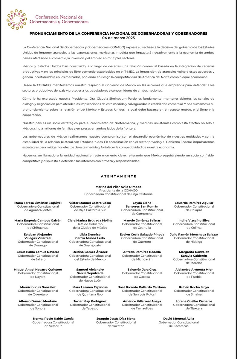 ramirezlalo_'s tweet image. Expreso mi respaldo total a las acciones que emprenda nuestra presidenta, Claudia Sheinbaum Pardo @Claudiashein. 

¡Juntas y juntos, afrontemos los desafíos y defendamos nuestra soberanía!