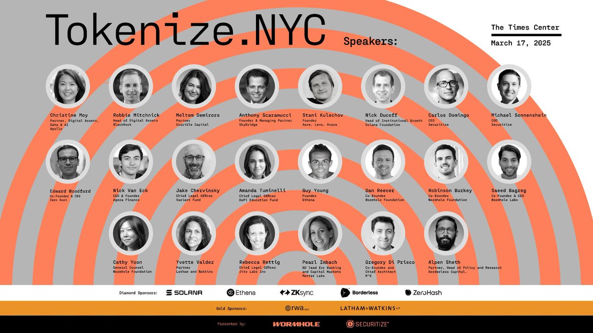 The future of digital assets takes center stage at https://t.co/67feKATtYl.  Connect with BlackRock, Apollo, Jito Labs, M^0, AAVE, Securitize, Wormhole,  and other leaders on March 17 at The Times Center. Registration is